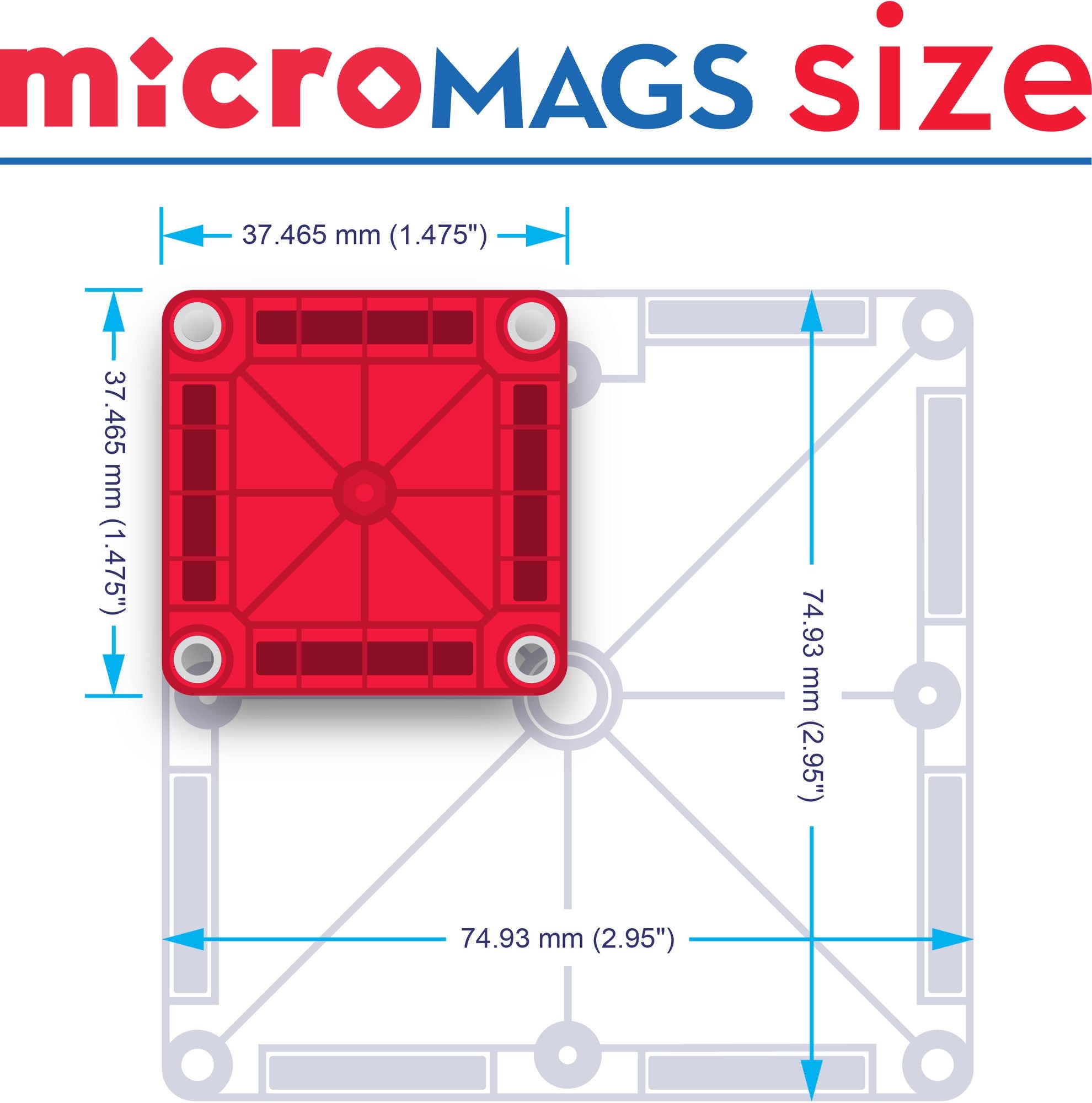 MAGNA-TILES microMAGS 70-Piece Deluxe Magnetic Construction Set. The ORIGINAL Magnetic Building Brand - Image 6