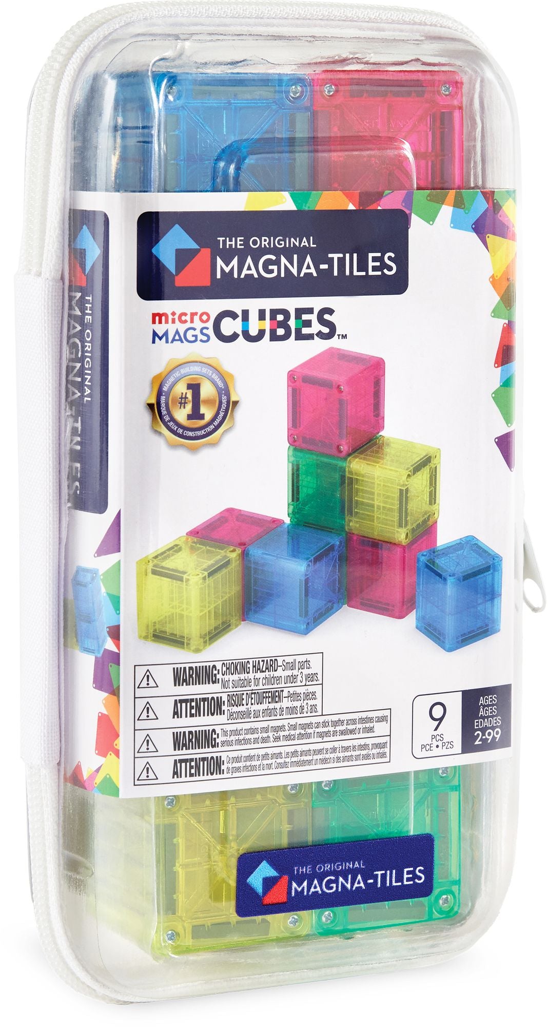 The Original MAGNA-TILES® microMAGS Cube Pack 9-Piece Magnetic Construction Set