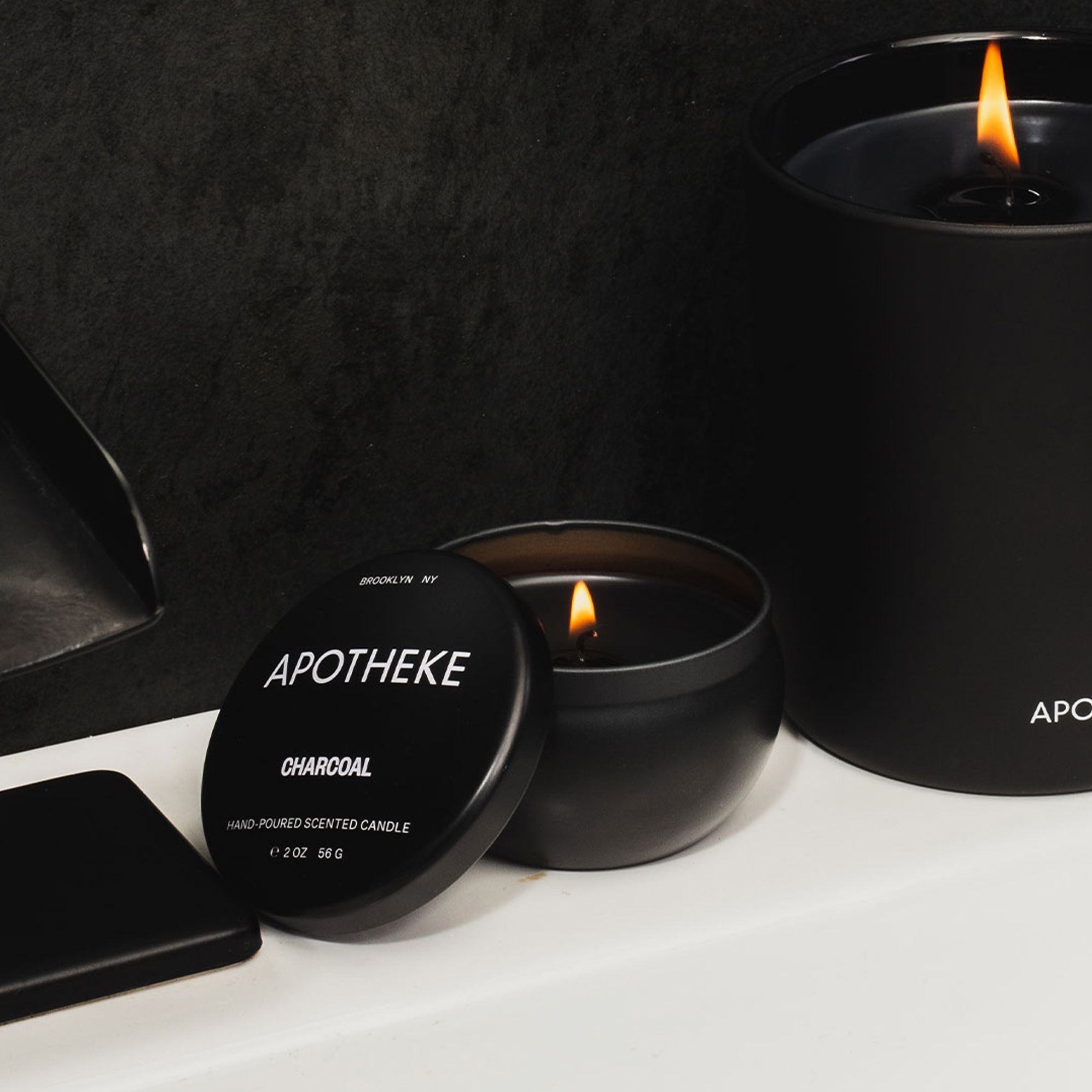 Charcoal Mini Scented Candle Tin - Image 2