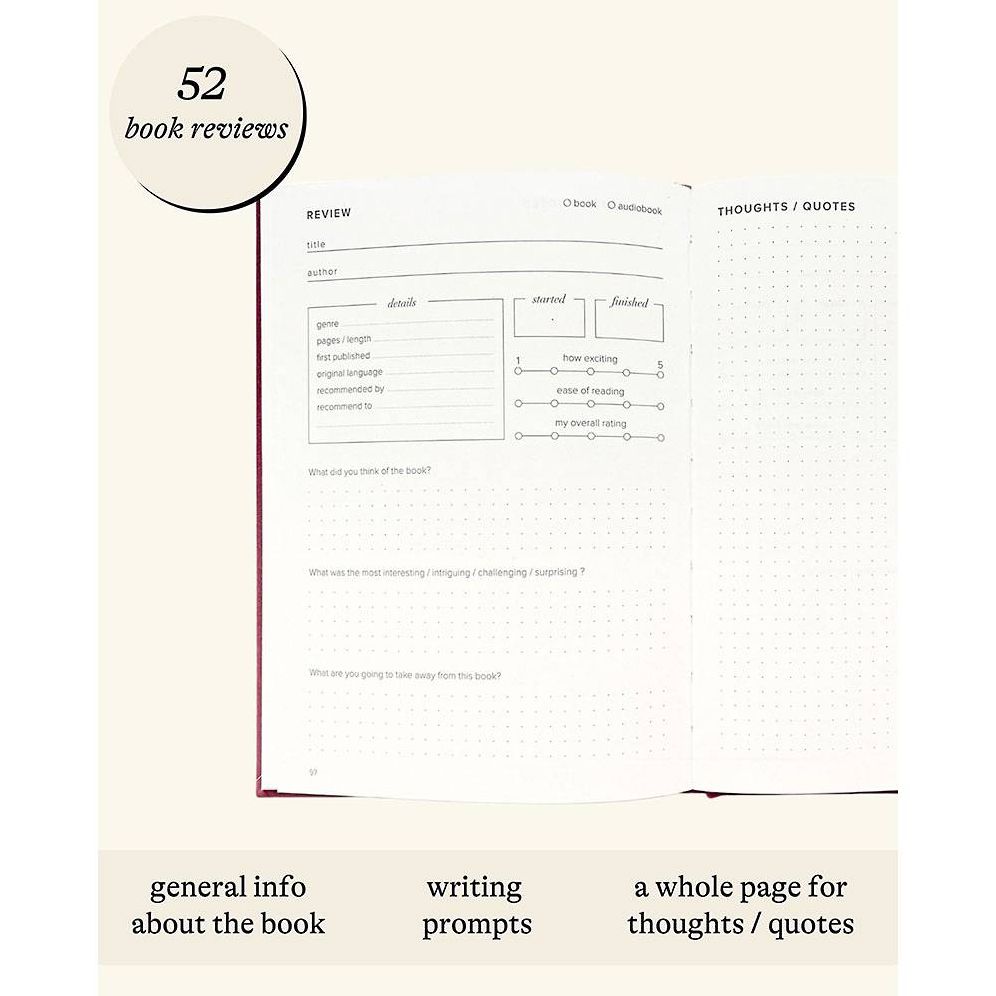 Burgundy Reading Journal - Image 4