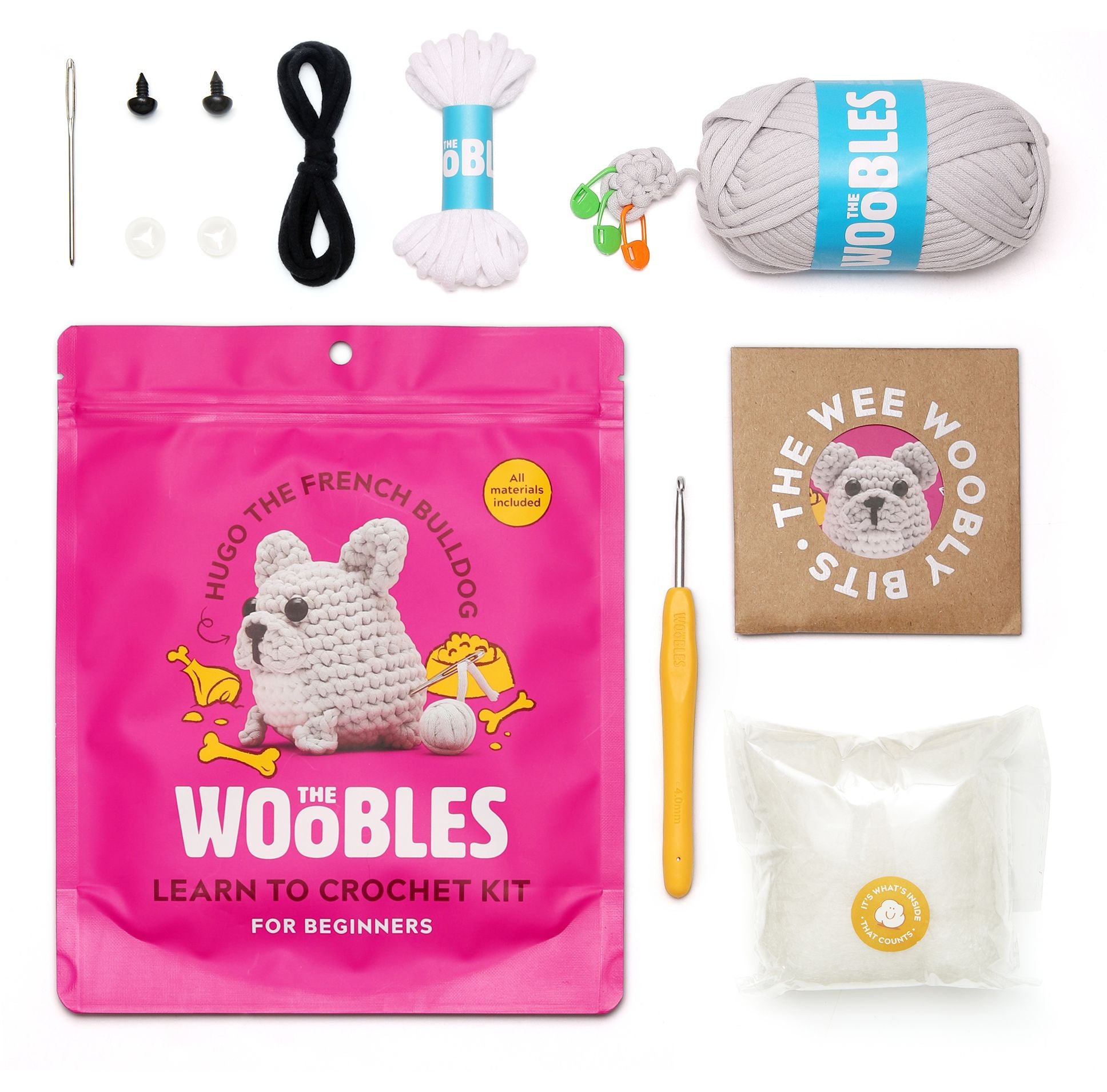 Hugo the French Bulldog Learn to Crochet kit - Image 5