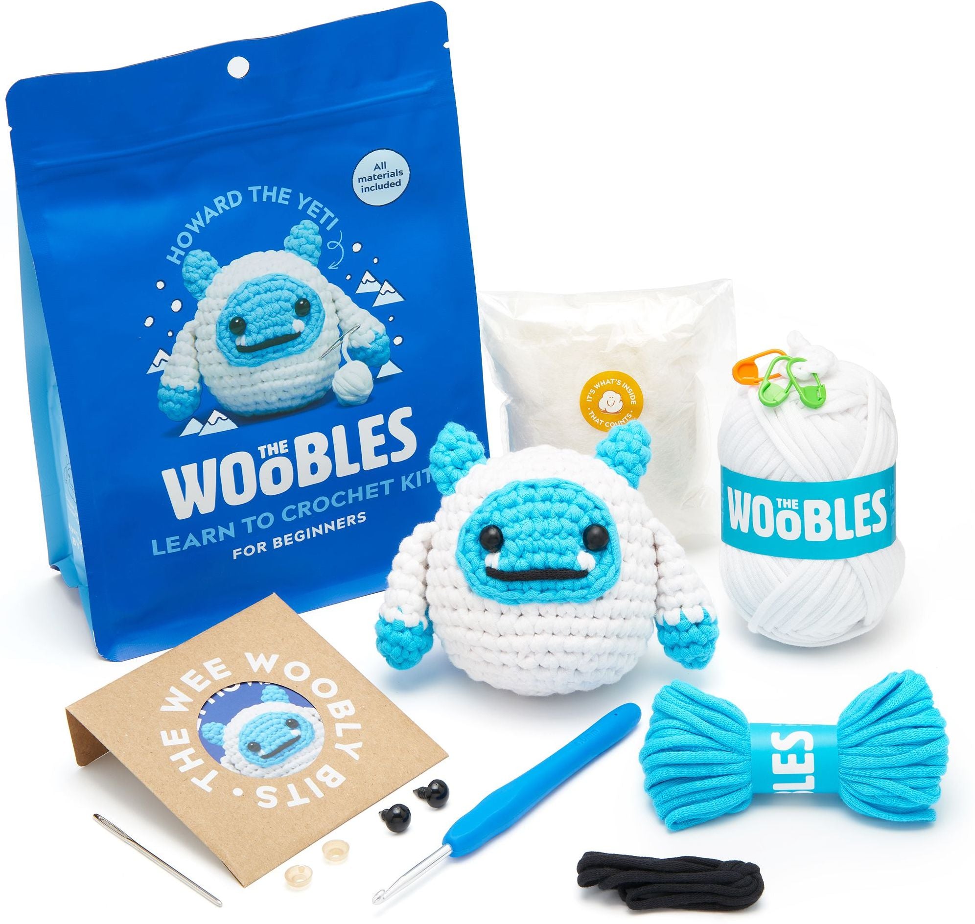 Howard the Yeti. The Woobles Beginner Crochet Kit - Image 2