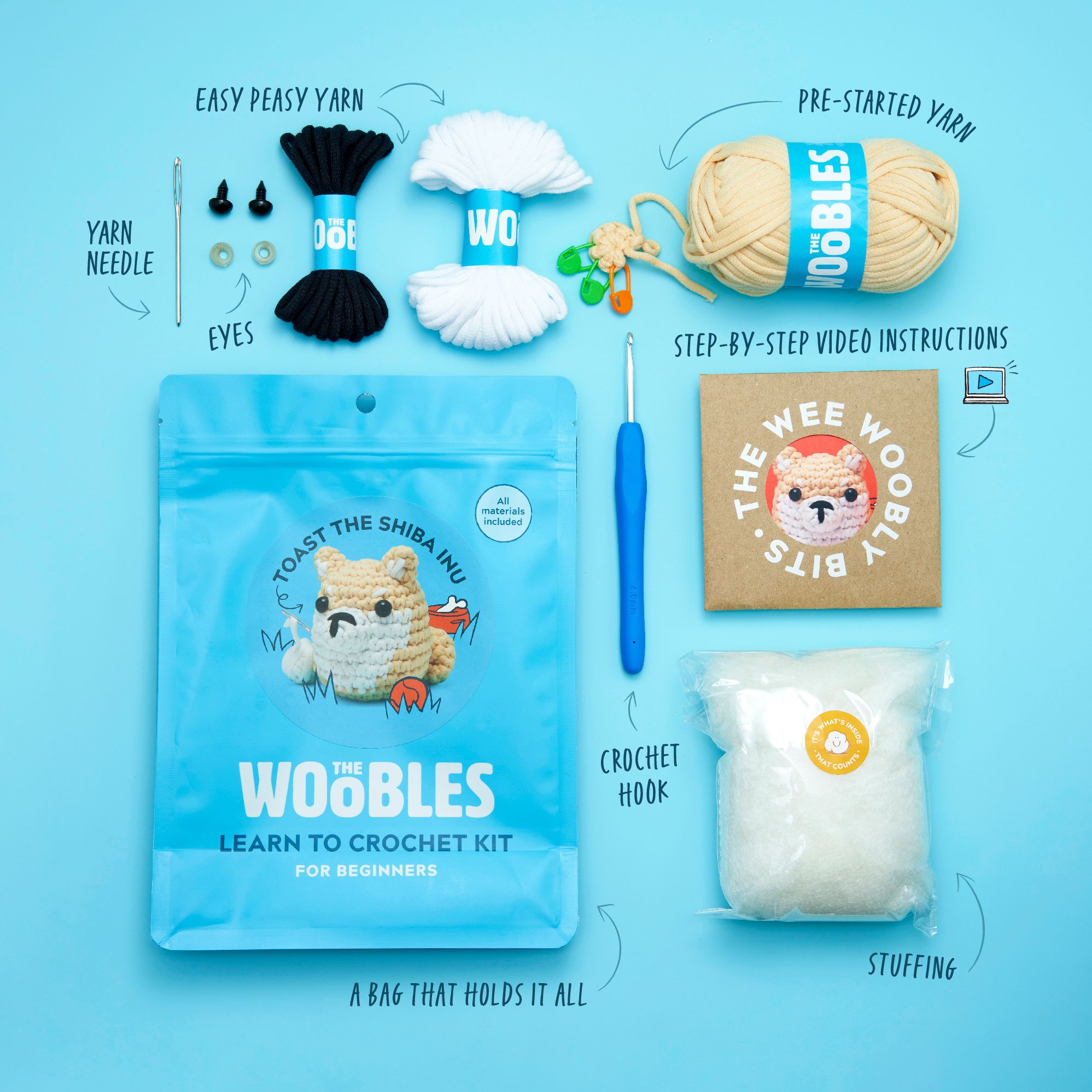 Toast the Shiba Inu Learn to Crochet Kit - Image 3