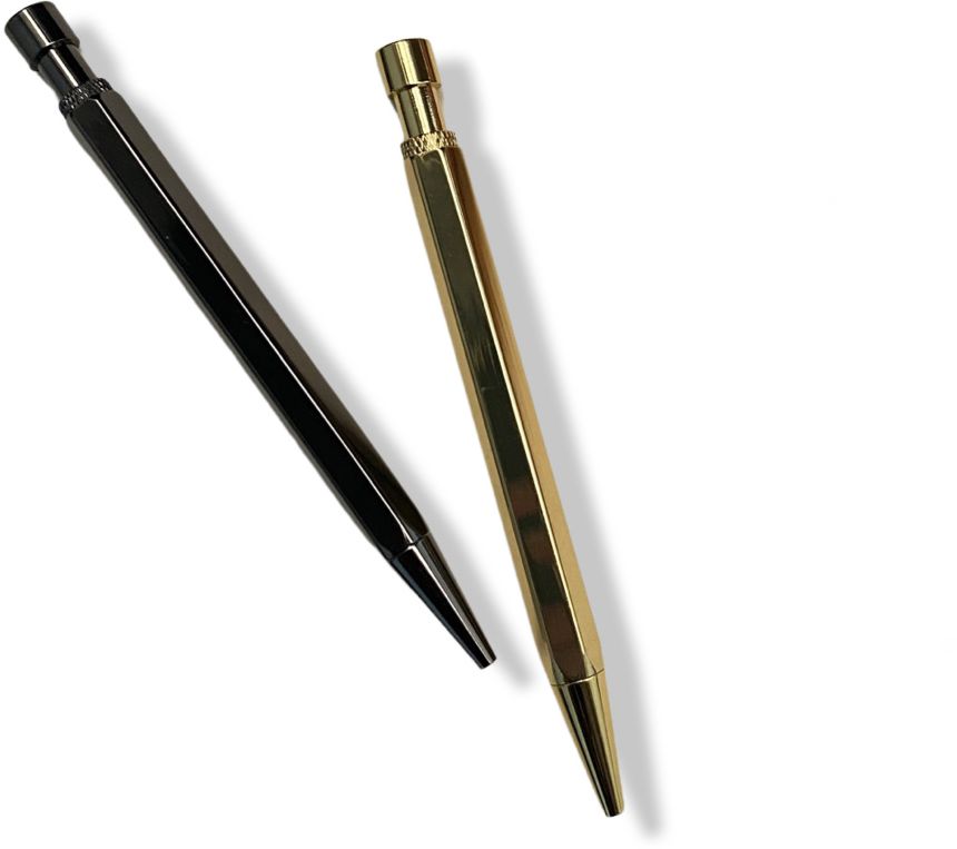 Retractable Gold Brass Pen - Image 3