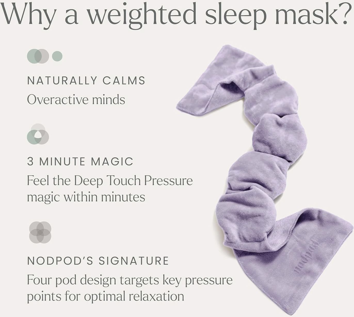 Nodpod- The Weighted Blanket For Your Eyes- Wisteria - Image 3