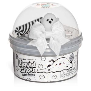 Liquid Ghost Boba Clear Signature Dome Slime