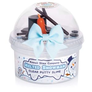 Melted Snowman Clear Putty Signature Dome Slime