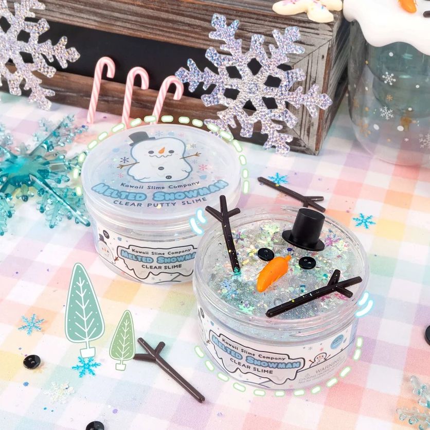 Melted Snowman Clear Putty Signature Dome Slime - Image 2