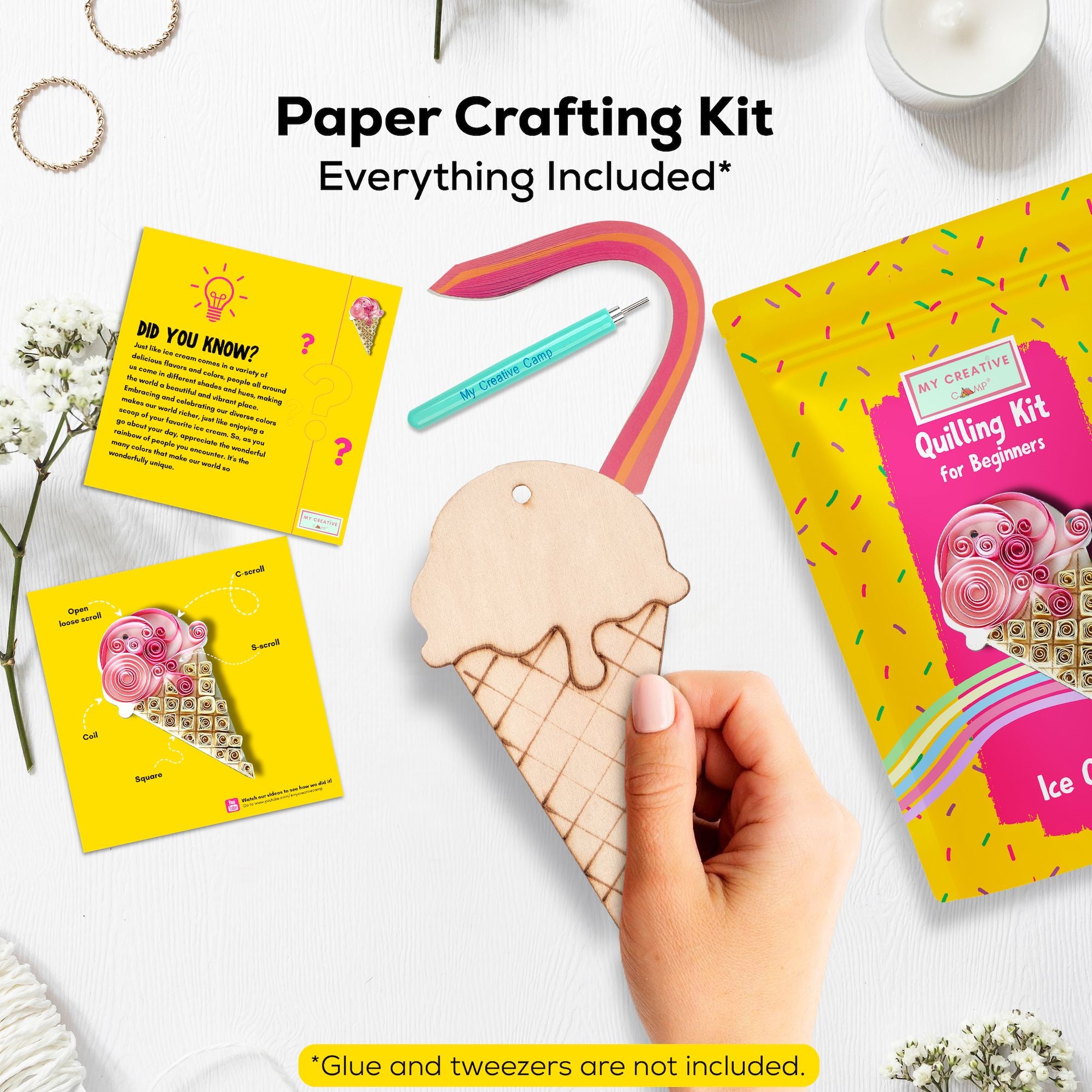Ice Cream Paper Quilling Craft Kit - Image 3