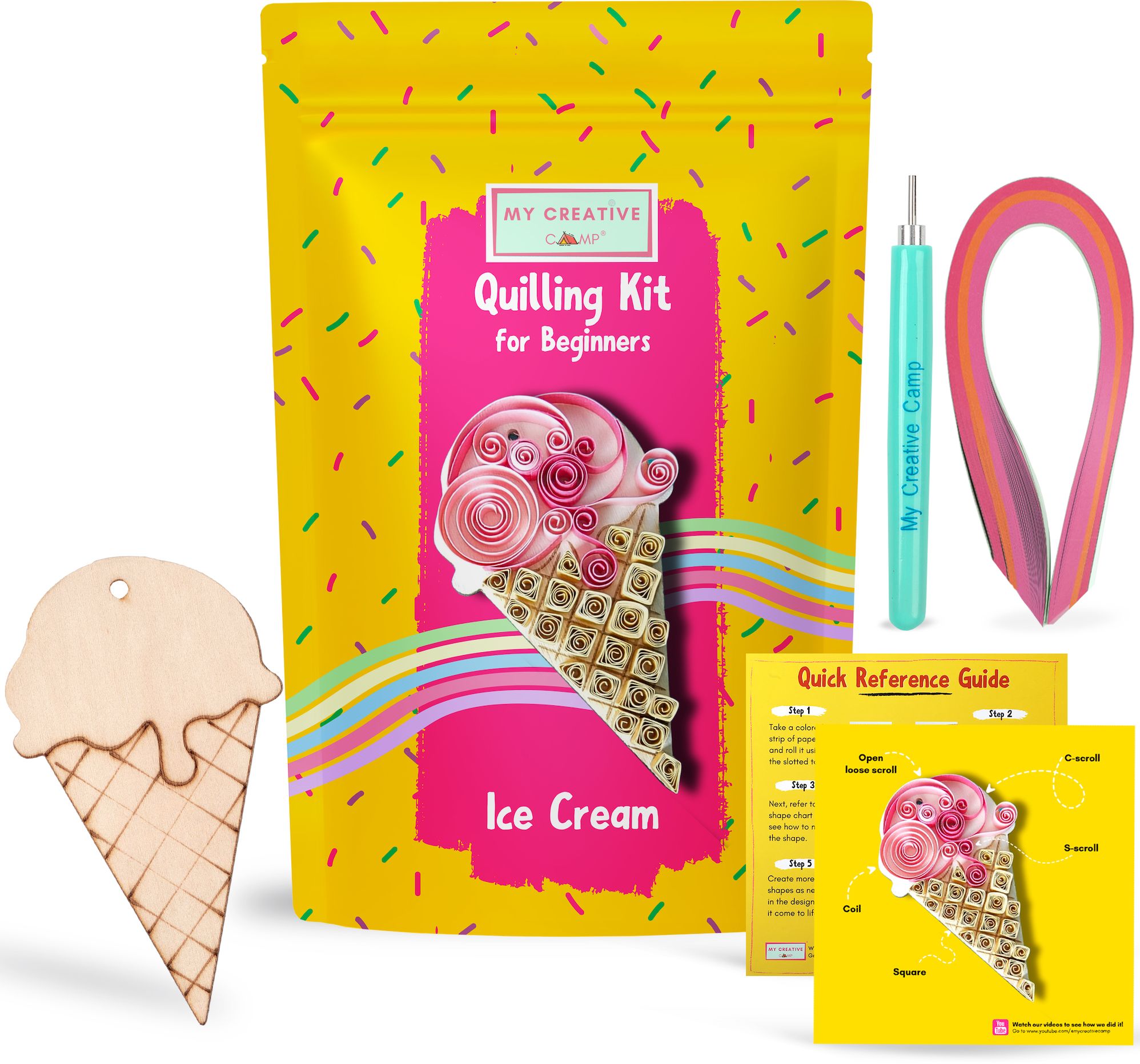 Ice Cream Paper Quilling Craft Kit - Image 5