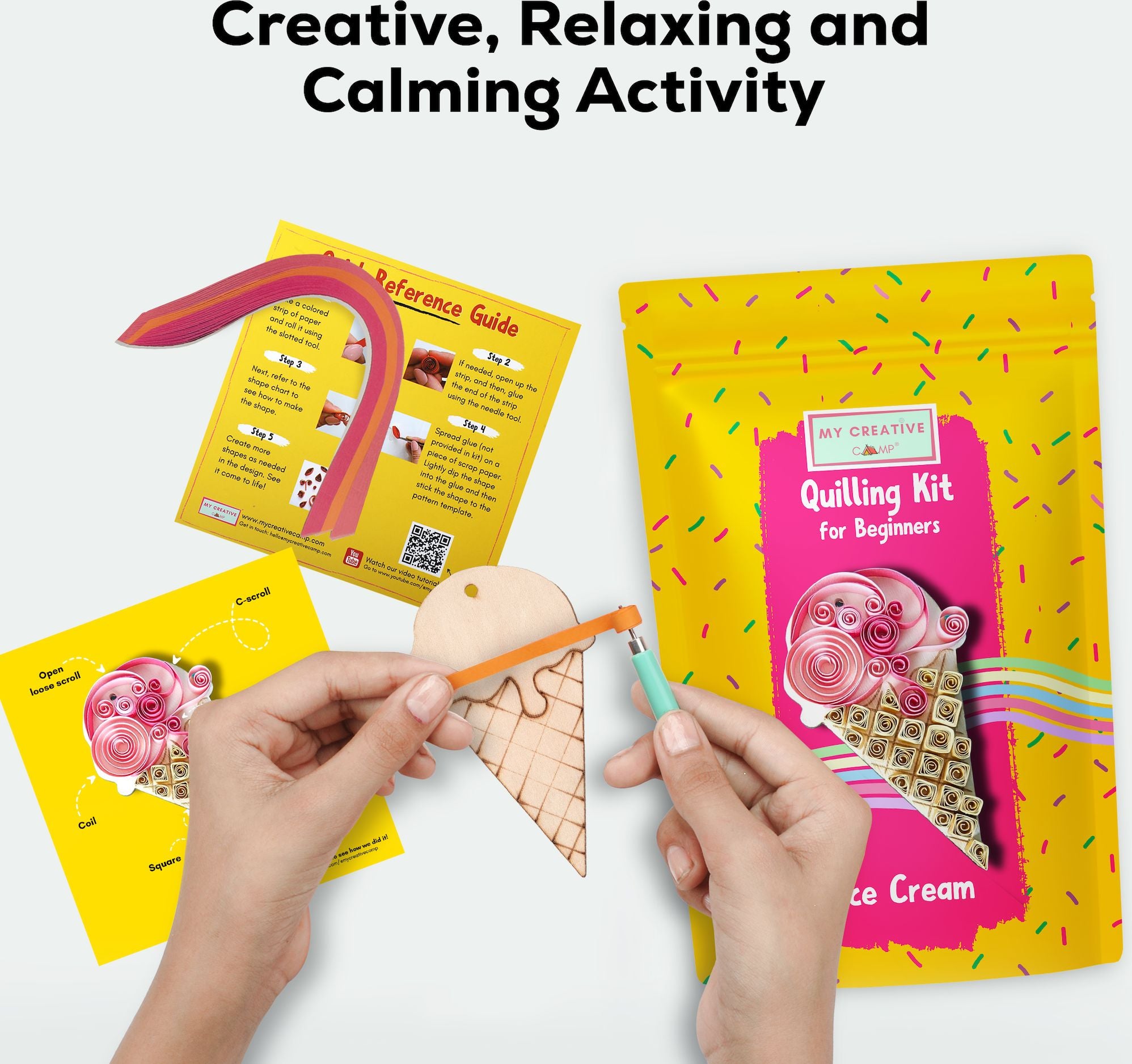 Ice Cream Paper Quilling Craft Kit - Image 6