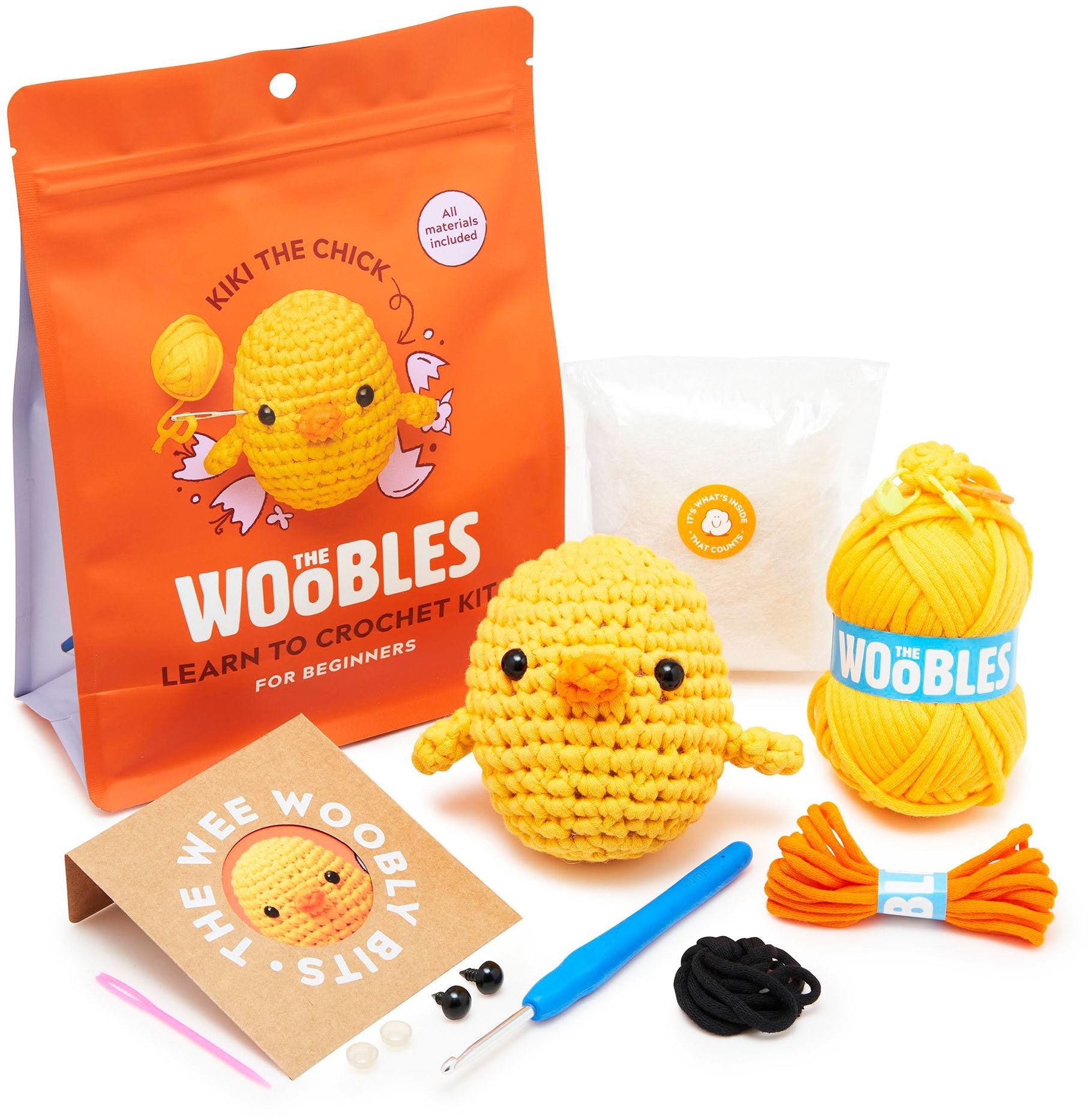 Kiki the Chick. The Woobles. Chick learn to Crochet kit