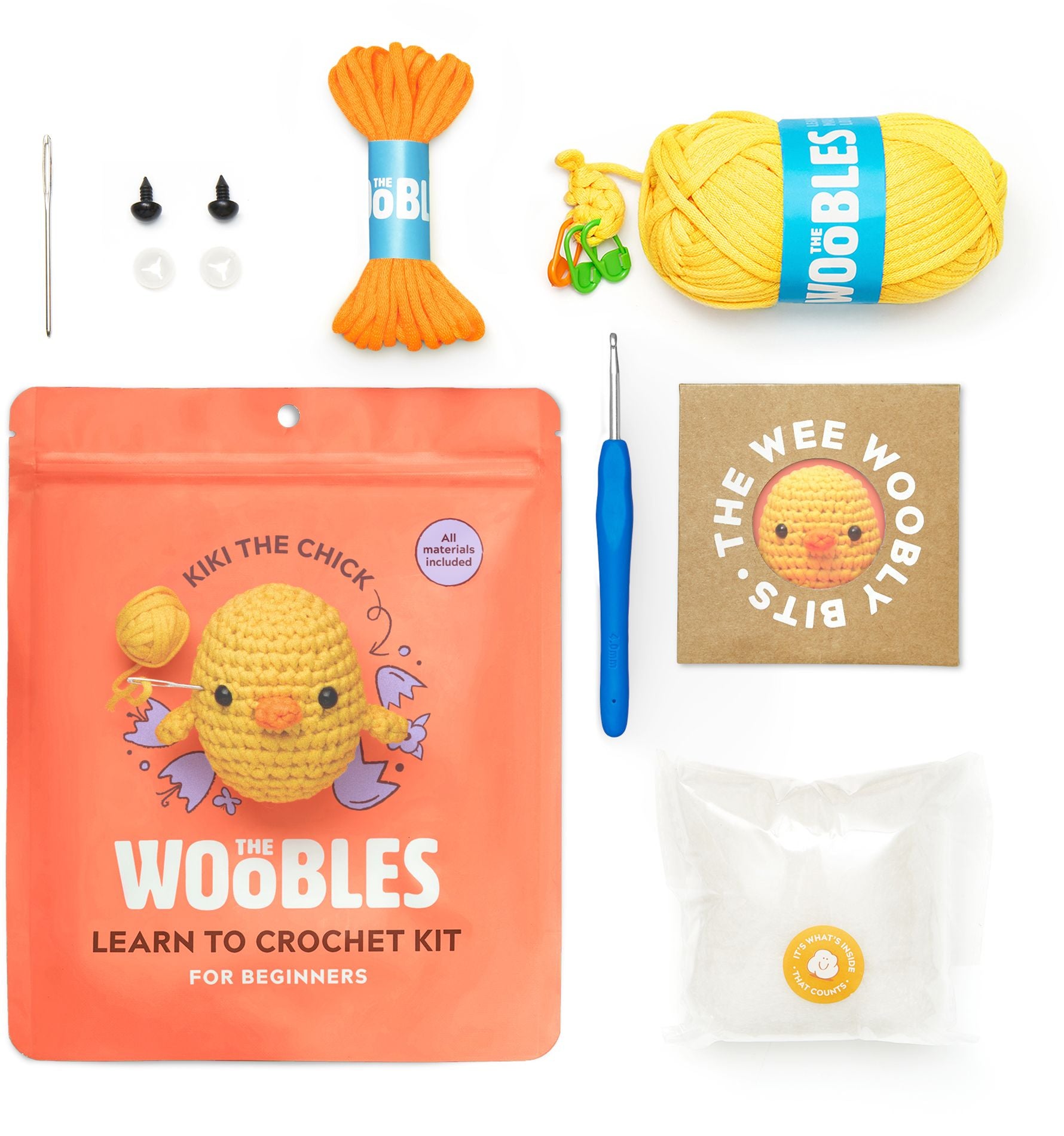 Kiki the Chick. The Woobles. Chick learn to Crochet kit - Image 4