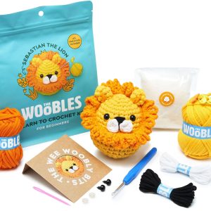 Sebastian the Lion. The Woobles Beginner Crochet Kit