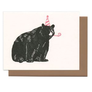 Bear Letterpress Birthday Card
