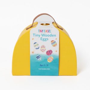 Tiny Easel Wooden Eggs