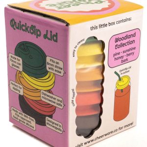 Cheerware QuickSip Lids 5-Pack. Woodland