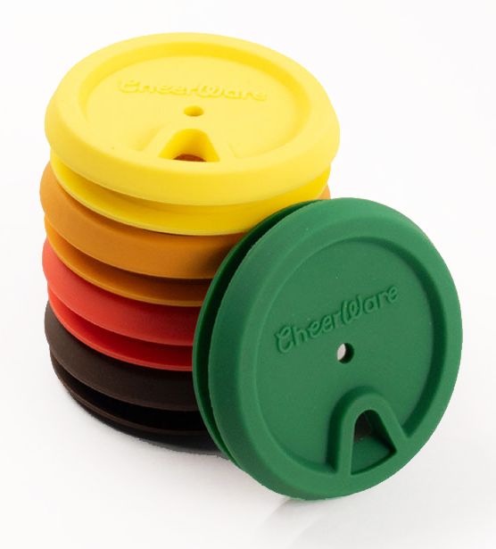 Cheerware QuickSip Lids 5-Pack. Woodland - Image 2