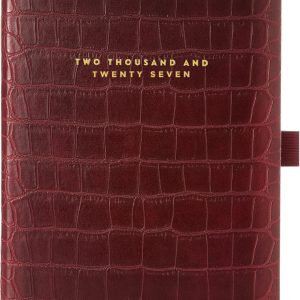 2027 Scribble & Dot - Bordeaux Croc - Week-to-View Planner
