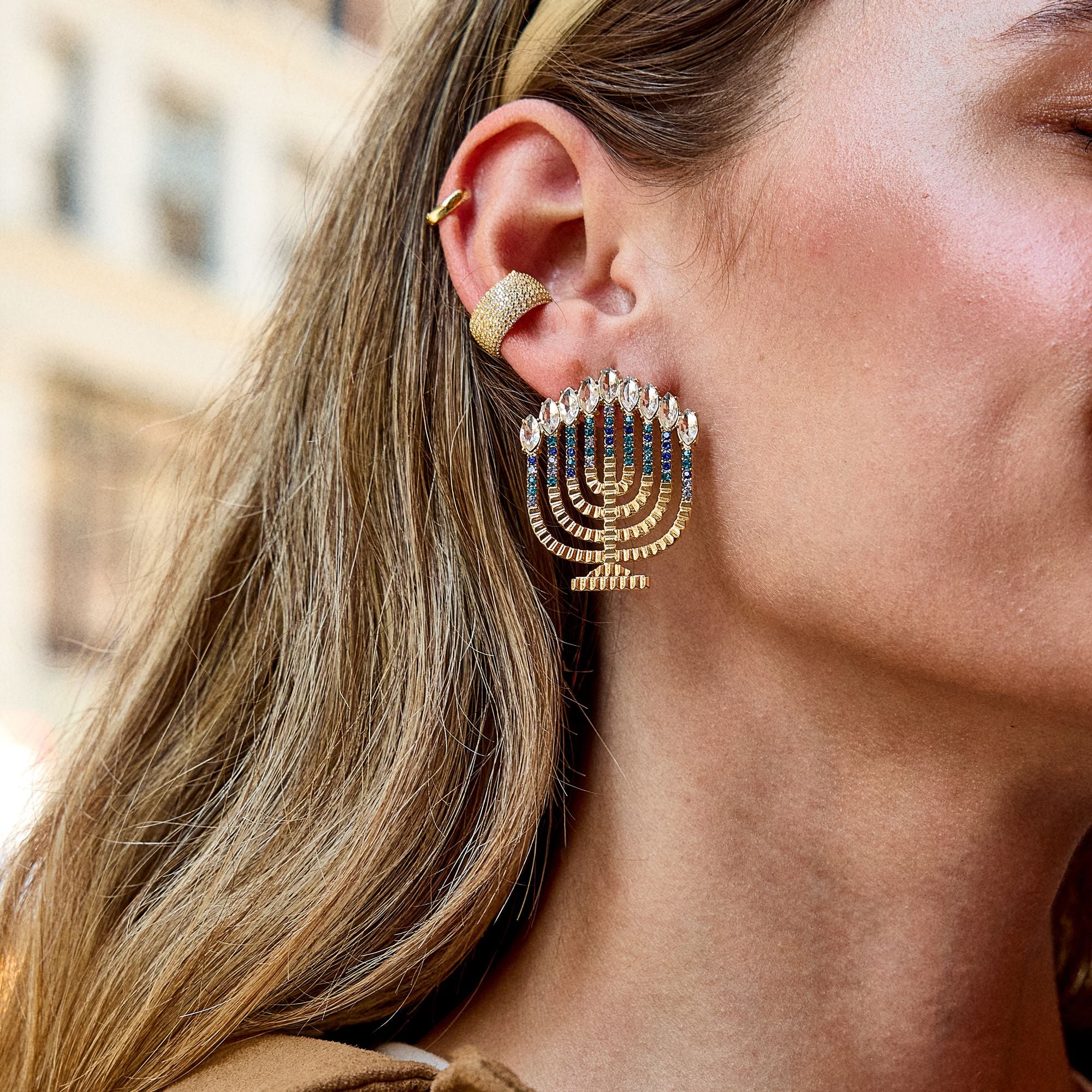 BaubleBar Menorah Earrings - Image 2