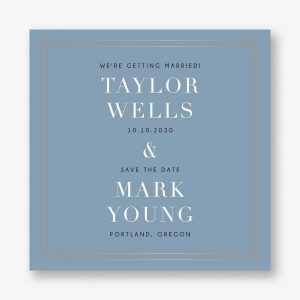 Bulletin Square Save the Date Card