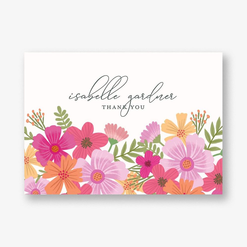 Garden Blooms Thank You Notes