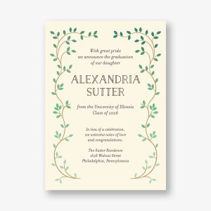 Vine Frame Graduation Announcement