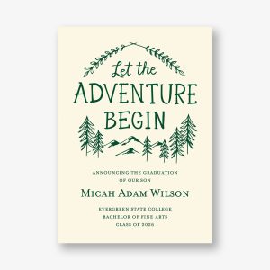 Adventure Begin Graduation Announcement