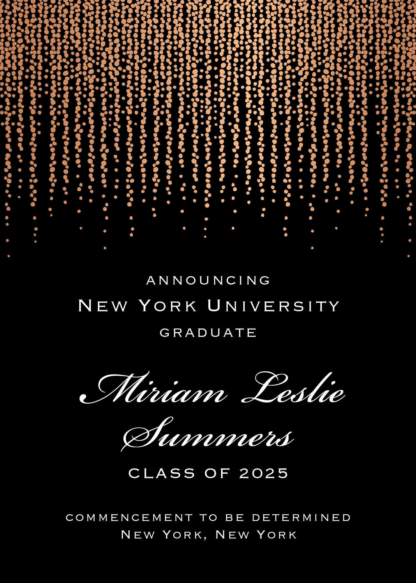 Foil Chandelier Graduation Announcement - Image 2