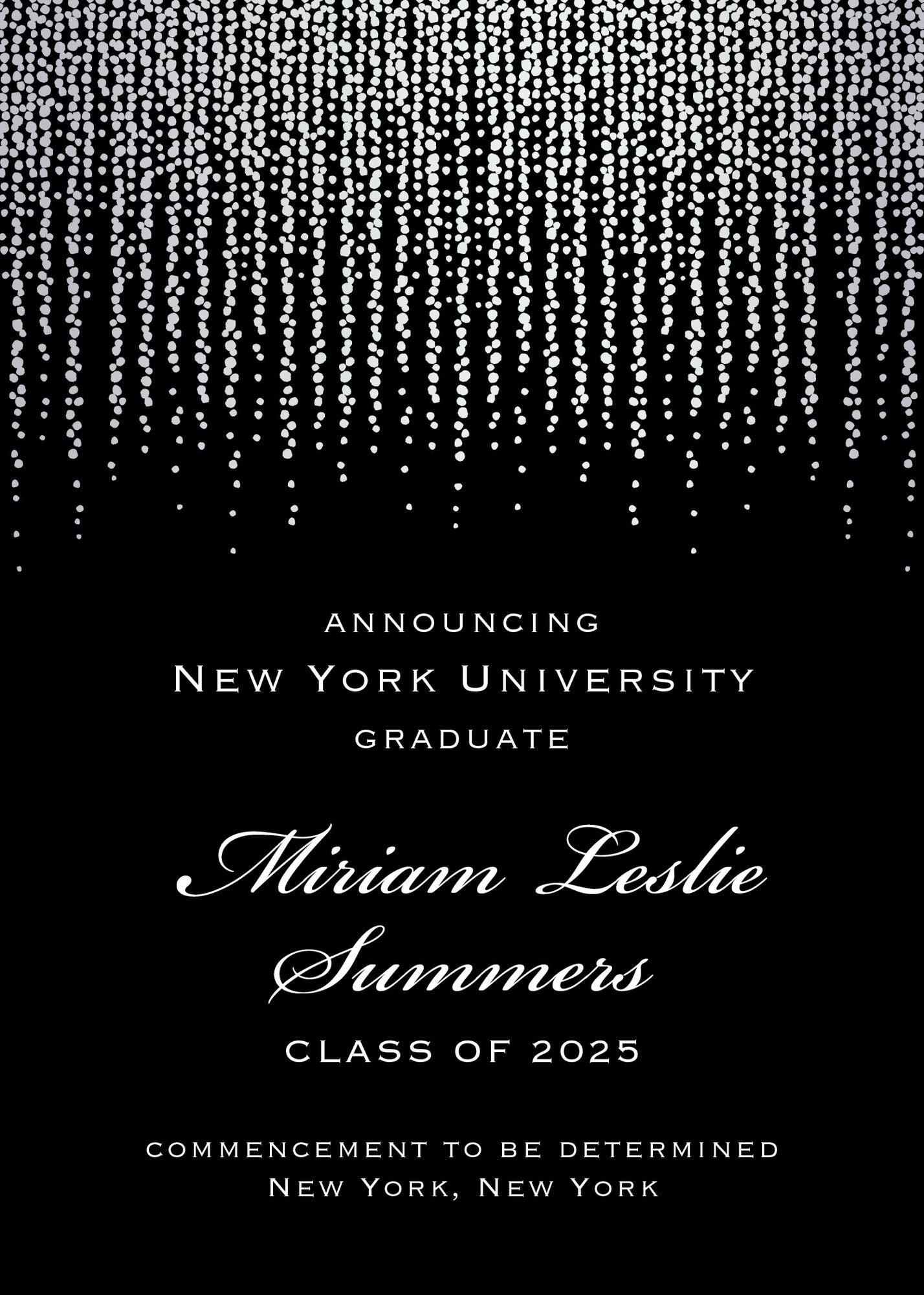 Foil Chandelier Graduation Announcement - Image 3