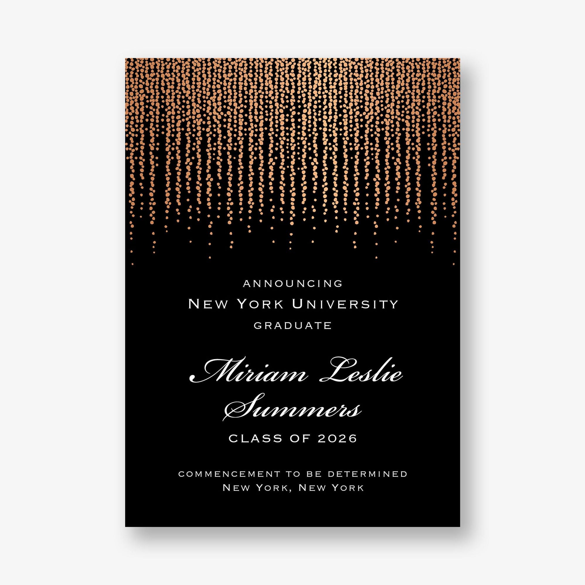 Foil Chandelier Graduation Announcement - Image 5