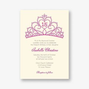 Tiara Quinceañera Invitation