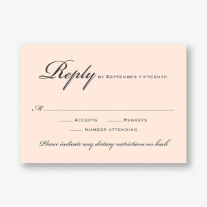 Chandelier Quinceañera Response Card