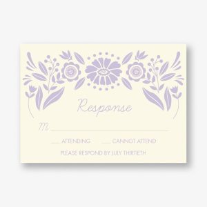 Floral Frame Quinceañera Response Card