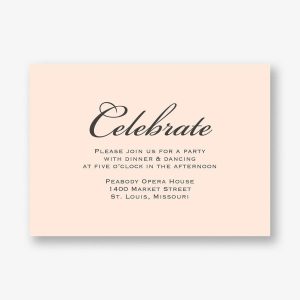 Chandelier Quinceañera Information Card