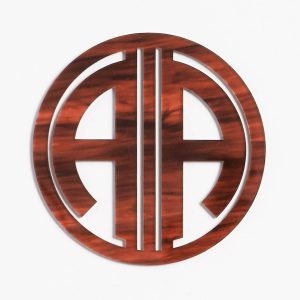 Brown Tortoise Laser Cut Monogram Coasters