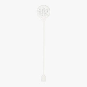 Clear Engraved Monogram Stirrers