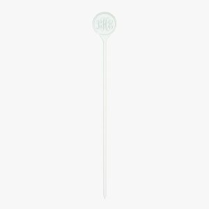 Clear Green Engraved Monogram Skewers