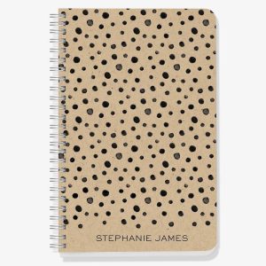 Black Dots on Kraft Custom Journal