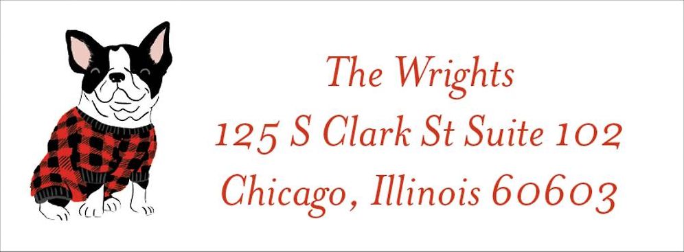 Happy Howlidays Return Address Label