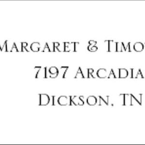 Bough Monogram Return Address Label