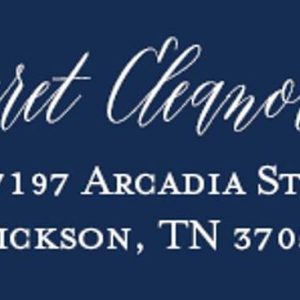 Engraved Script Return Address Label