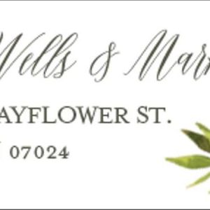 Green Garland Return Address Label