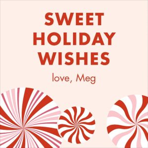 Peppermints Holiday Gift Tag Label