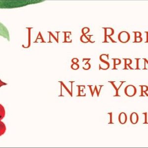 Poinsettias Holiday Return Address Label