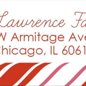 Peppermint Border Holiday Return Address Label