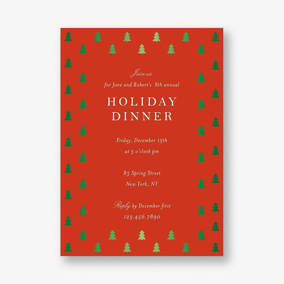 Border Trees Party Invitation