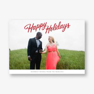 Classic Holiday Horizontal Photo Card