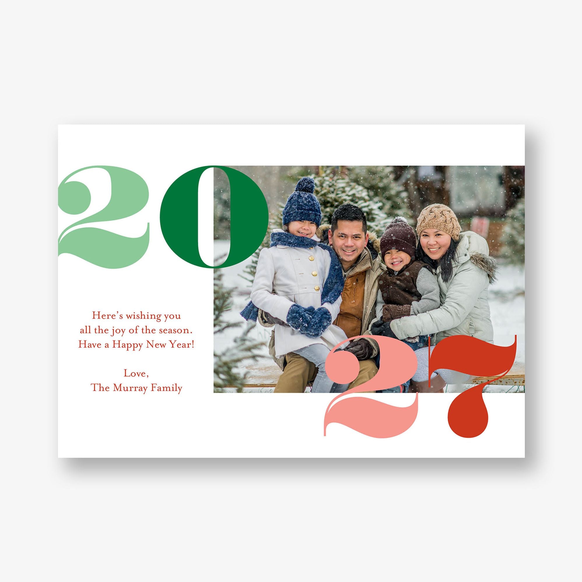 Colorful Year Photo Card - Image 3