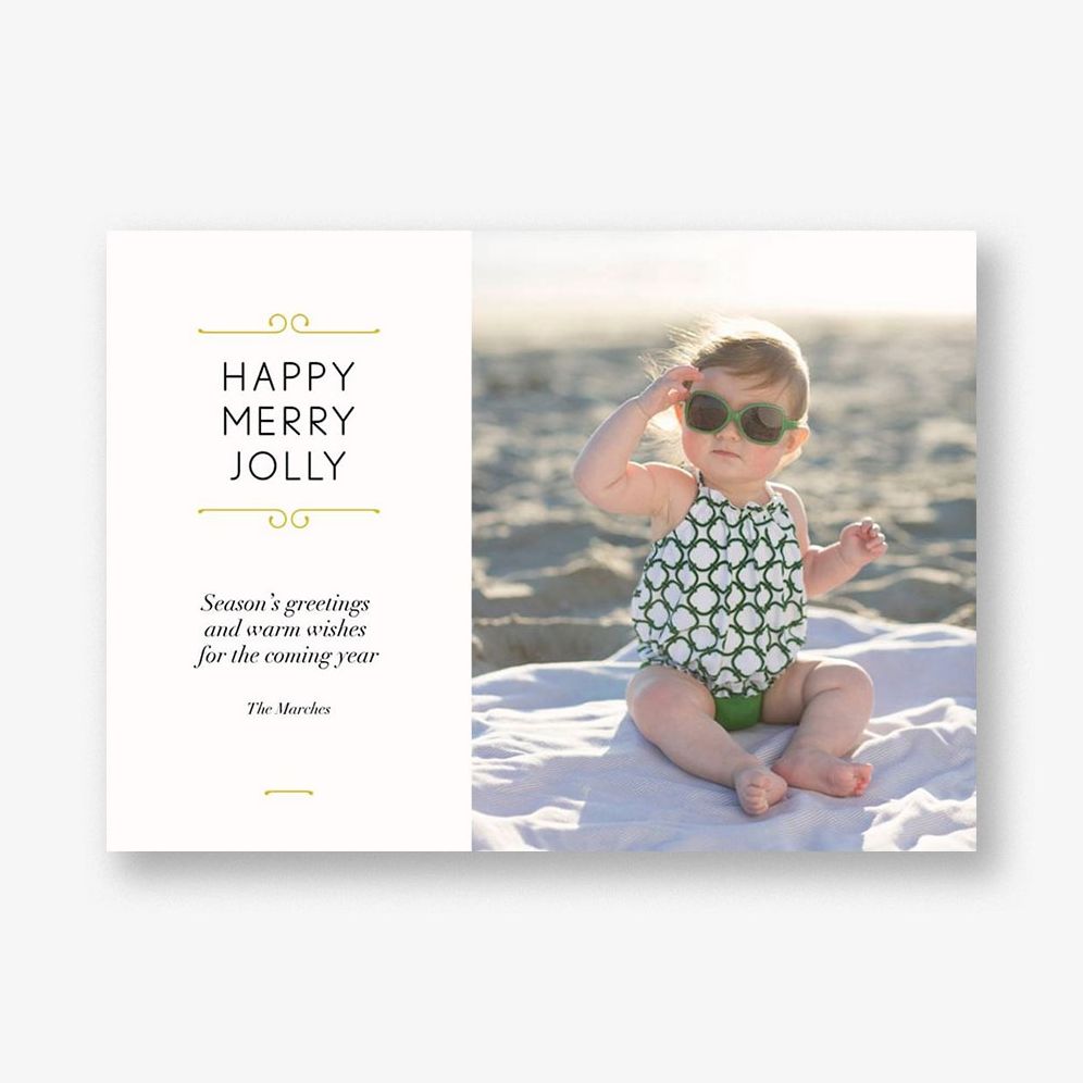 Merry Scrollwork Photo Card